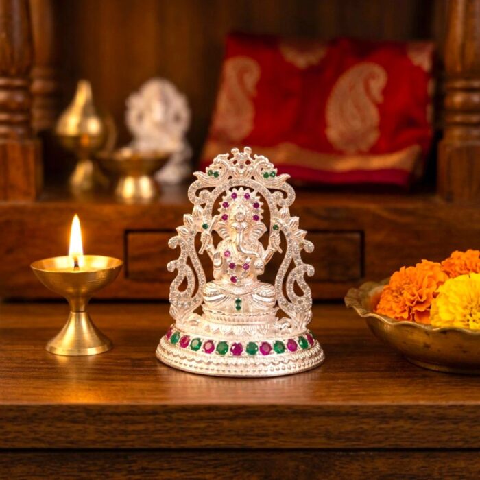 Silver Ganesh Idol | Dazzle Series 393 - Image 3