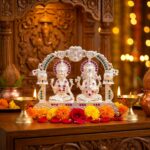 Pure Silver Goddess Lakshmi & Lord Ganesha Idol | Dazzle series - Image 6