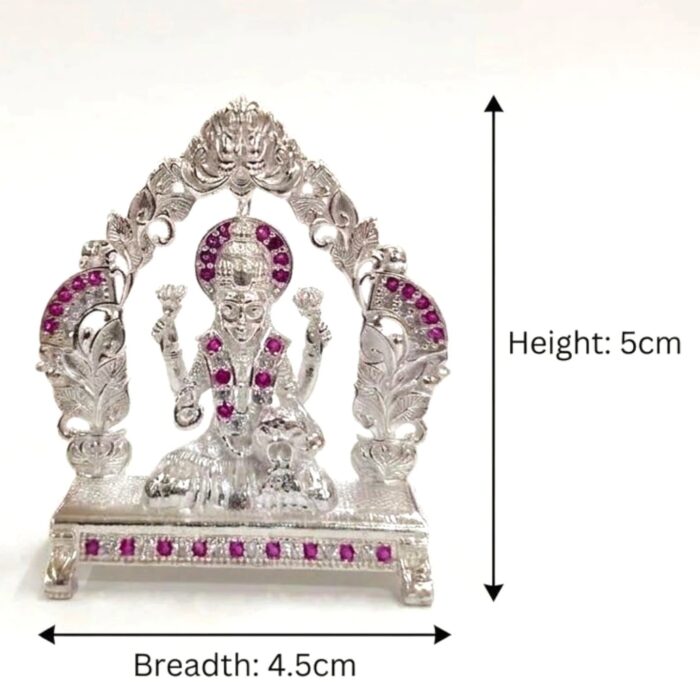 Pure Silver Goddess Lakshmi Idol - Image 5