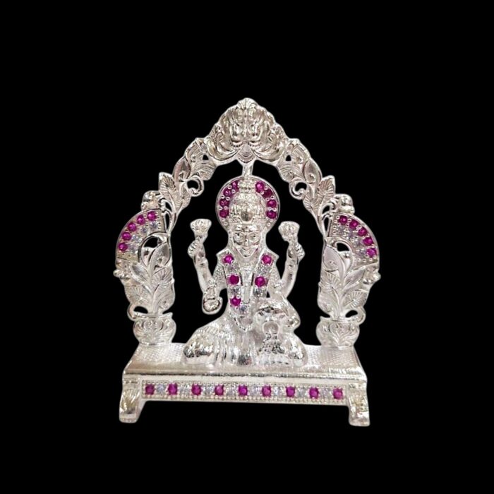 Pure Silver Goddess Lakshmi Idol - Image 4