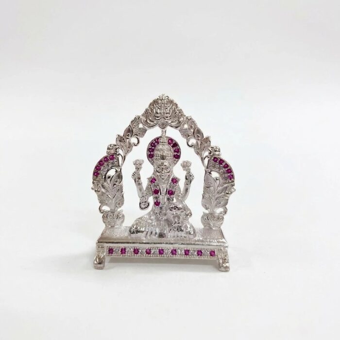 Pure Silver Goddess Lakshmi Idol - Image 2