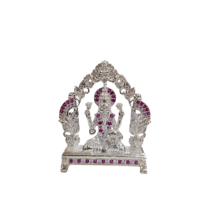 Pure Silver Goddess Lakshmi Idol - Image 3