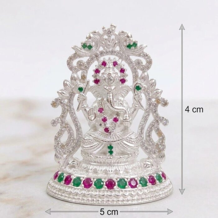 Dimension of the small silver Ganesh Idol for home mandir and Gift