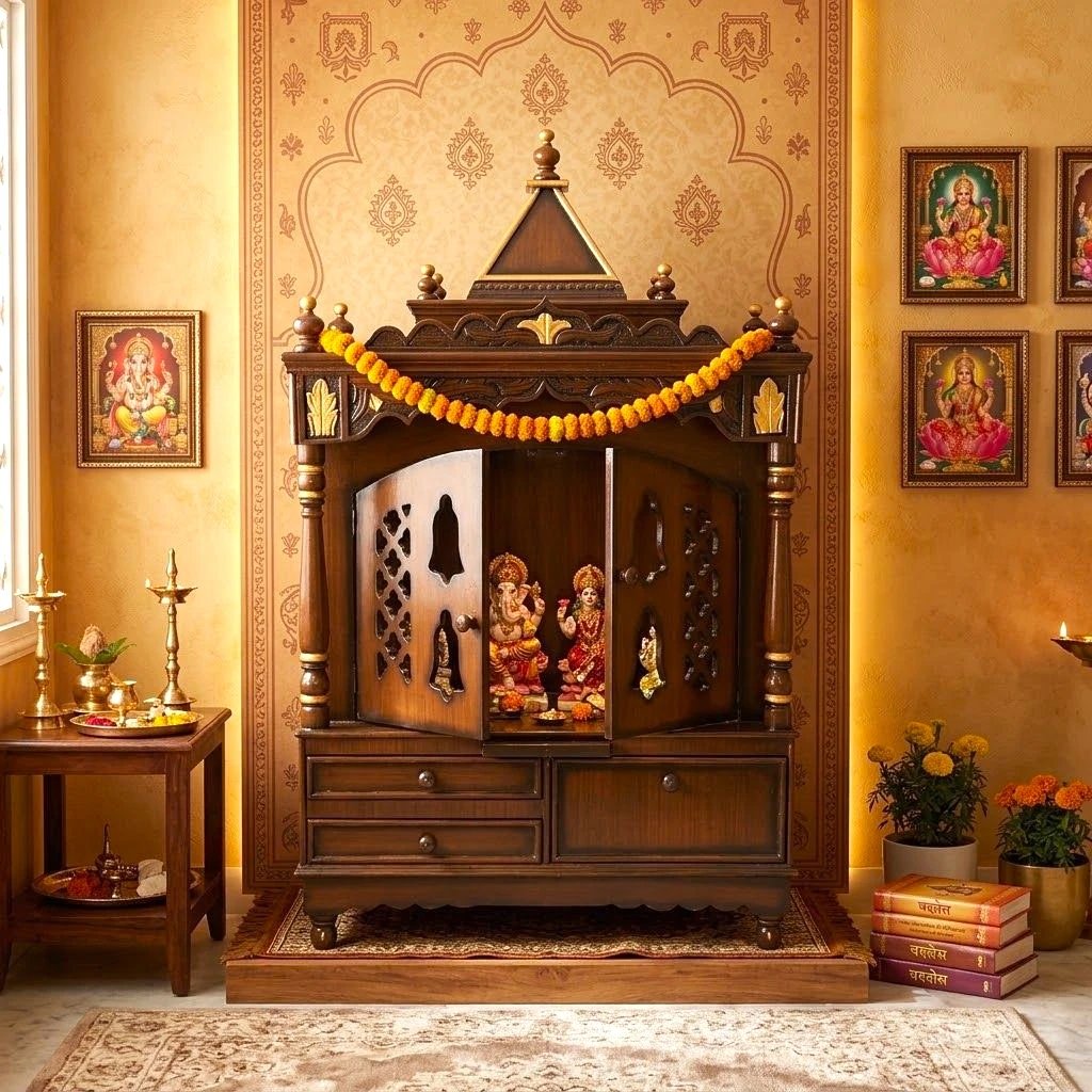 1790778275587 (1).webp Large size wooden mandir-52inch | Puja mandir for home - Image 1