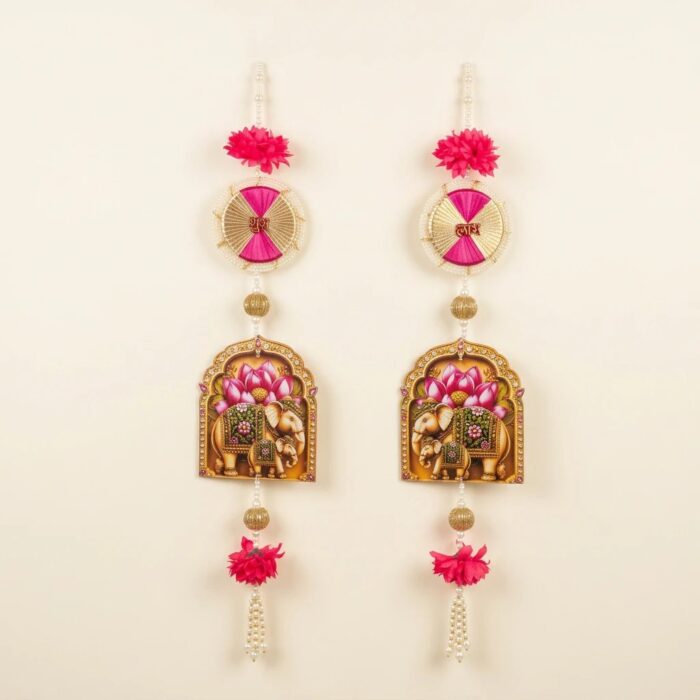 Elephant Shubh Labh Door Hanging – Set of 2 - Image 3