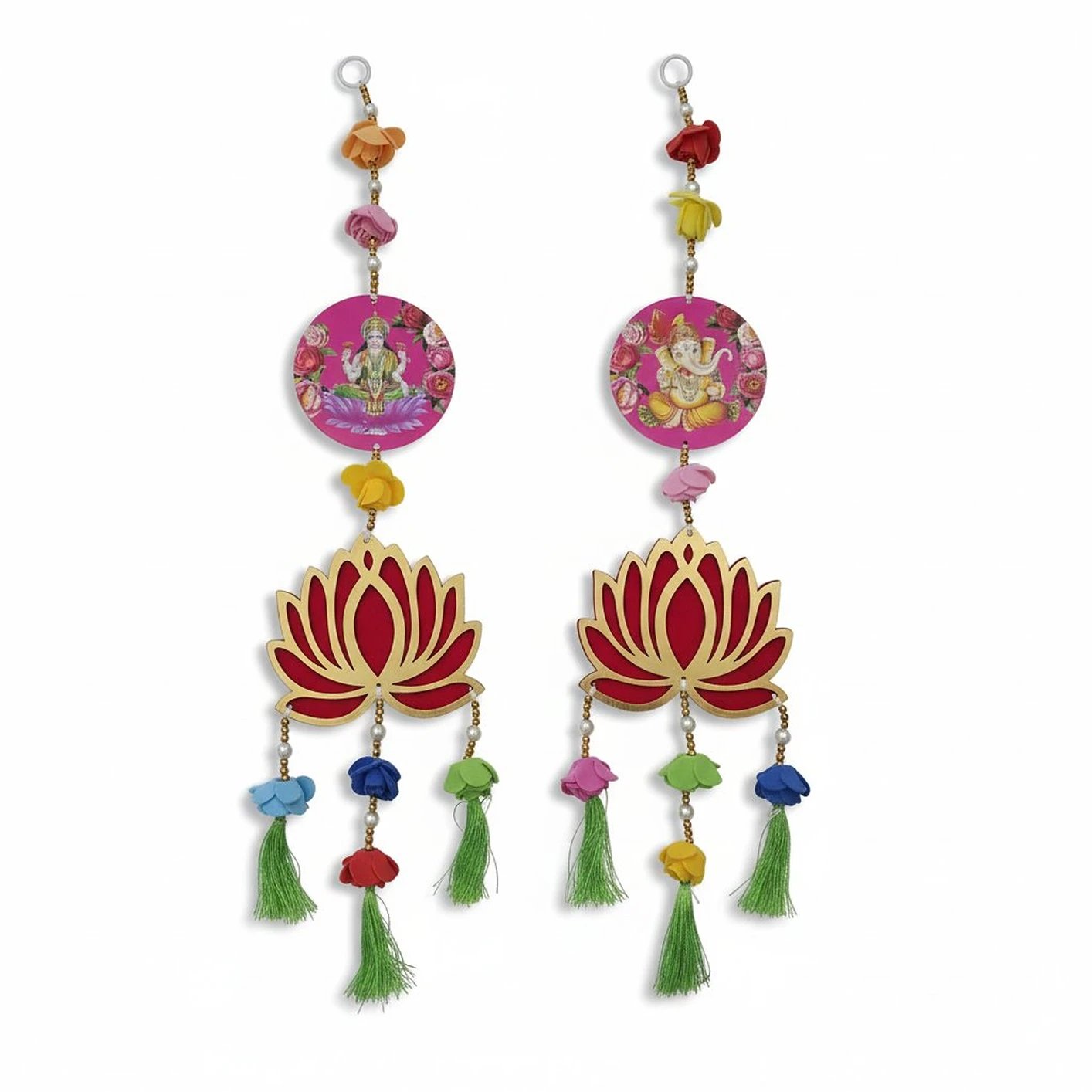 01_studio_white_catalog.webp Lakshmi Ganesh Hanging - Lotus - Image 1