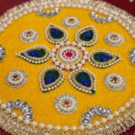 Decorated Karwa Chauth Thali Set with Lota & Channi - Image 3