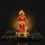 Hanuman idol on a glossy side table