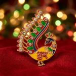 Peacock Shubh Labh with Swastik - Image 4