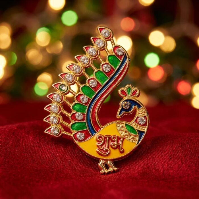 Peacock Shubh Labh with Swastik - Image 4