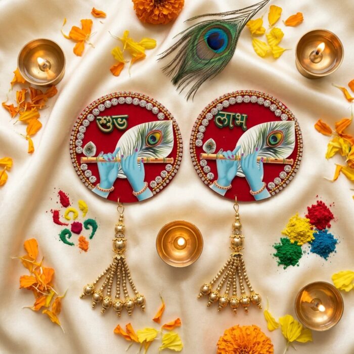 Shubh Labh with pearl tussles