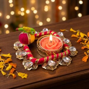 Decorative Diya with Parrot for Diwali Decoration and Gift