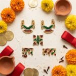 Small Golden Shubh Labh Set
