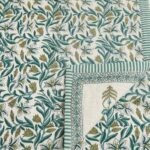 Reversible block printed Jaipuri Cotton Quilt in Canada