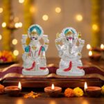 Pure Silver Lakshmi Ganesha Idol Set