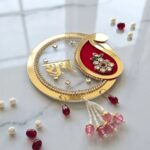 Close up of the transparent acrylic shubh labh