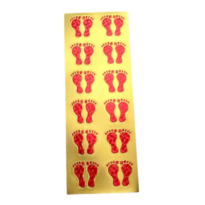 12 pc Lakshmi Charan paduka sticker sheet