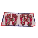 Pair of Decorated Lakshmi Charan paduka for Diwali