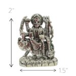 Silver Durga Idol on Lion Base – Lightweight Pure Silver Murti - Image 2