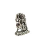 Silver Durga Idol on Lion Base – Lightweight Pure Silver Murti - Image 3