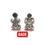 Pure Silver Lakshmi Ganesha Idol Pair - 4cm - Image 6