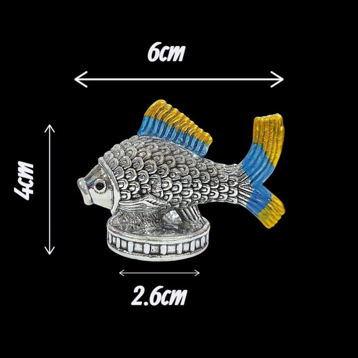 Pure Silver Fish Idol (Matsya) with Enamel Accents - Image 6