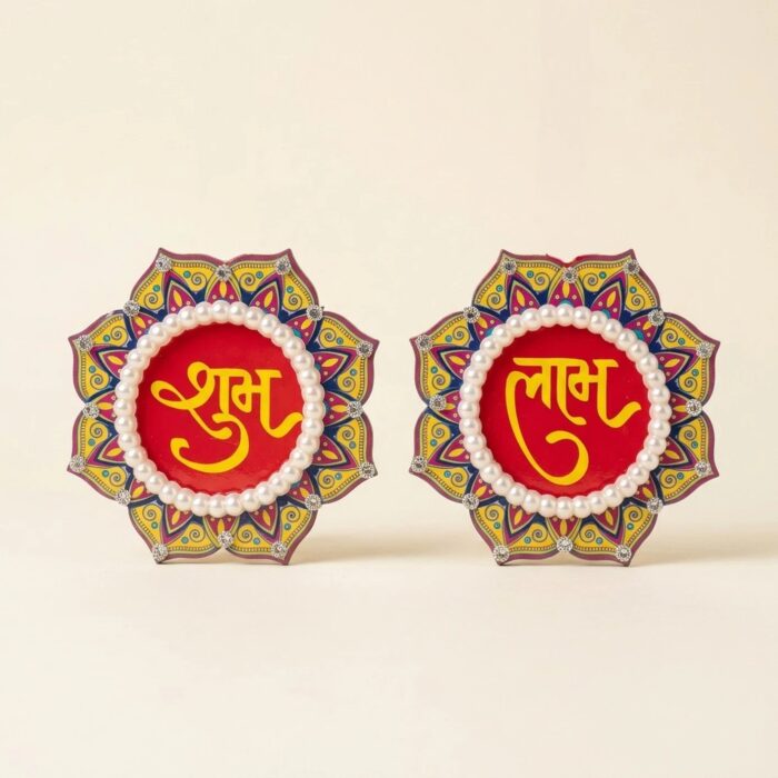 Close up of the Shubh labh , Light weight