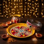Thali set for Karwa chauth with matching Channi and Lota in Canada