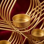 Golden Lotus hanging Diya holder - Image 4