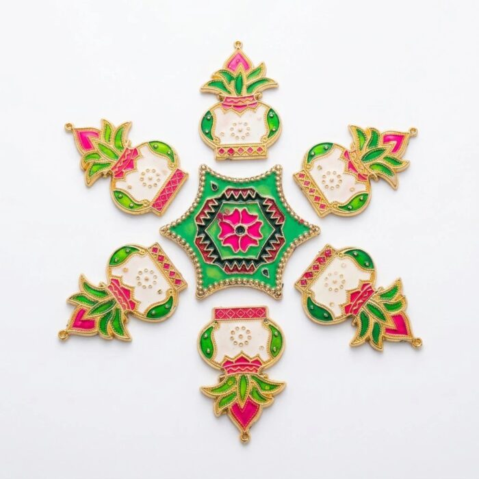 Decorative Rangoli Set - Kalash | 2 Colors - Image 3