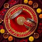 Decorative Karva chauth thali set