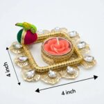 Decorative Diya with Parrot | 2 Colors - Image 3