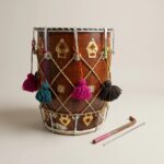 Traditional wooden dhol for sale in Canada
