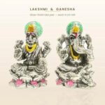 Pure Silver Lakshmi Ganesha Idol Pair - 4cm - Image 2