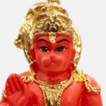 Close up of the small hanuman murti