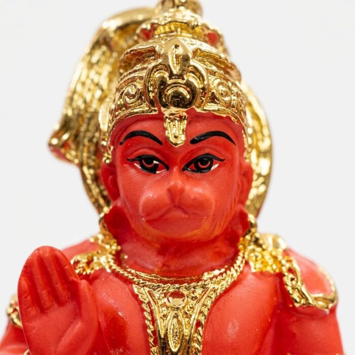 Close up of the small hanuman murti