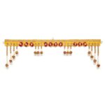 Yellow Gota Patti Bandhanwar Toran - Embroidered Door Hanging, 39″ - Image 5
