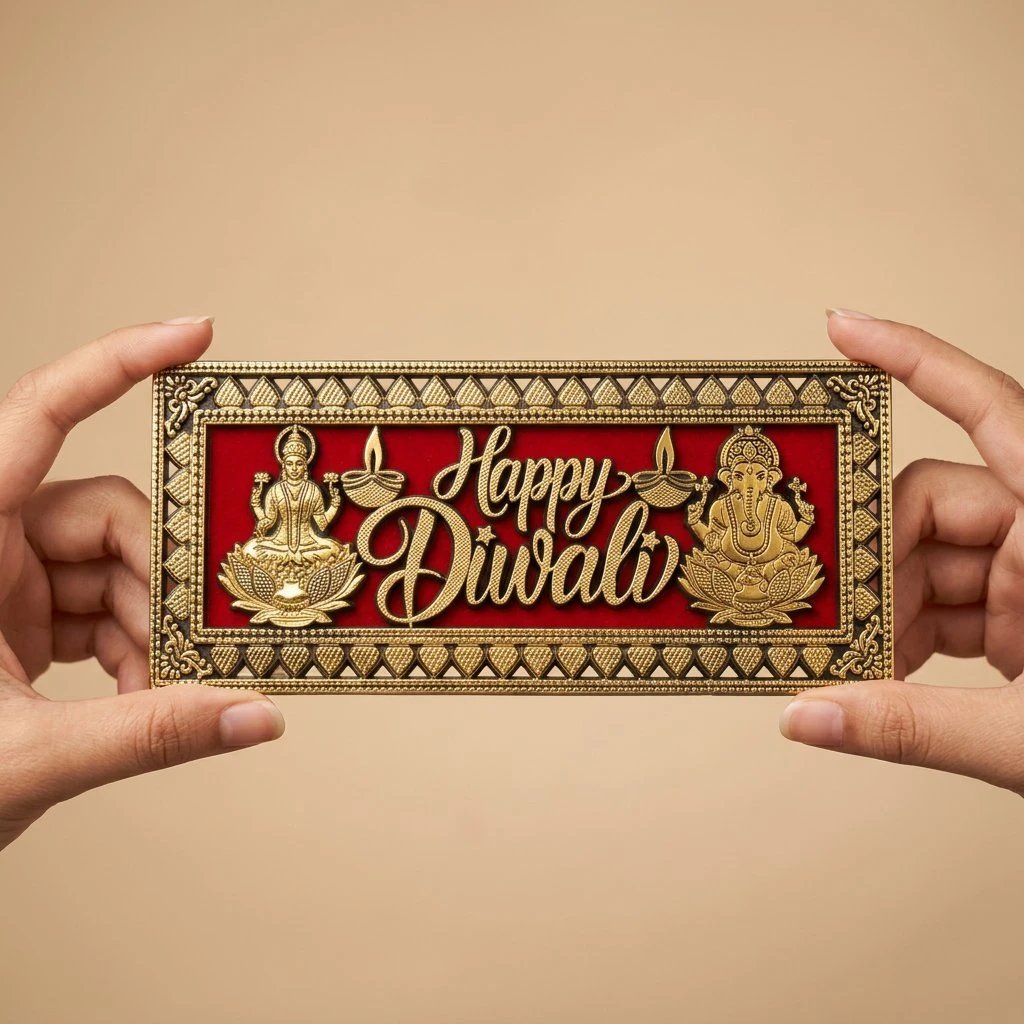 Happy diwali Acrylic Sticker Light weight Happy Diwali wall hanging for home