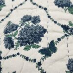 Green floral latice print on King size Cotton quilt - Jaipuri Cotton Rajai