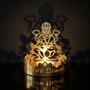 Shadow Lakshmi Metal Diya for Diwali Decor in Canada