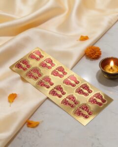 Lakshmi charan paduka Gold foil sticker sheet