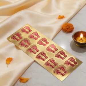 Lakshmi charan paduka Gold foil sticker sheet