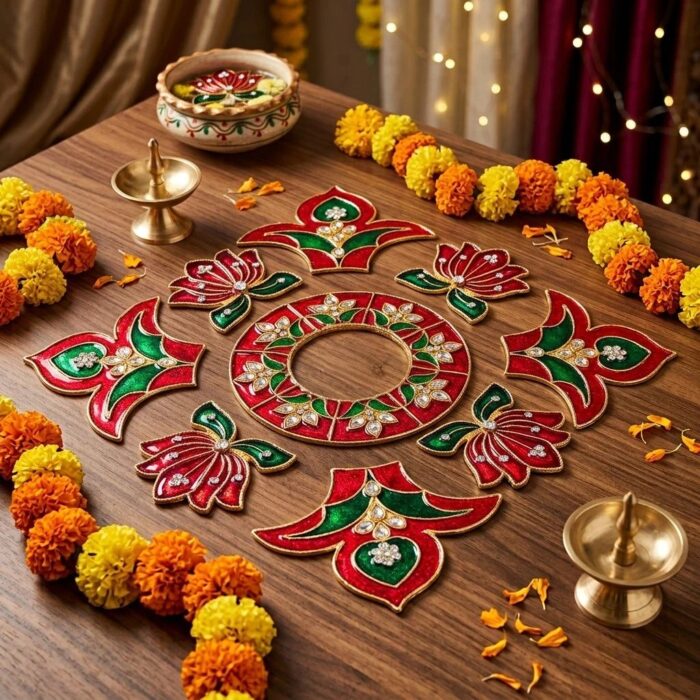 Lotus Metal Rangoli Set - Image 3