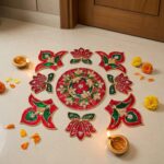 Lotus Metal Rangoli Set