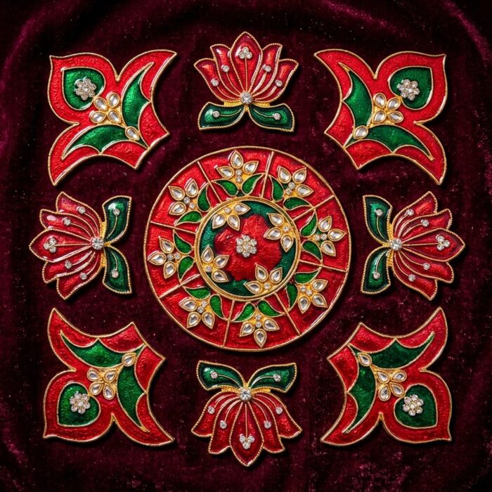 Lotus Metal Rangoli Set - Image 4