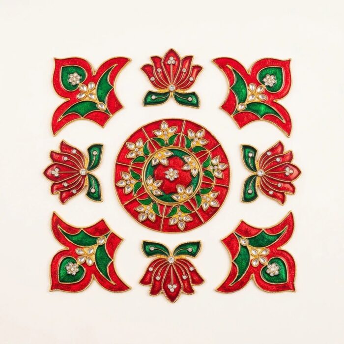 Lotus Metal Rangoli Set - Image 2