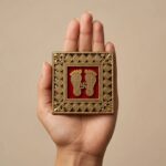 3inch x 3inch size of each lakshmi charan paduka