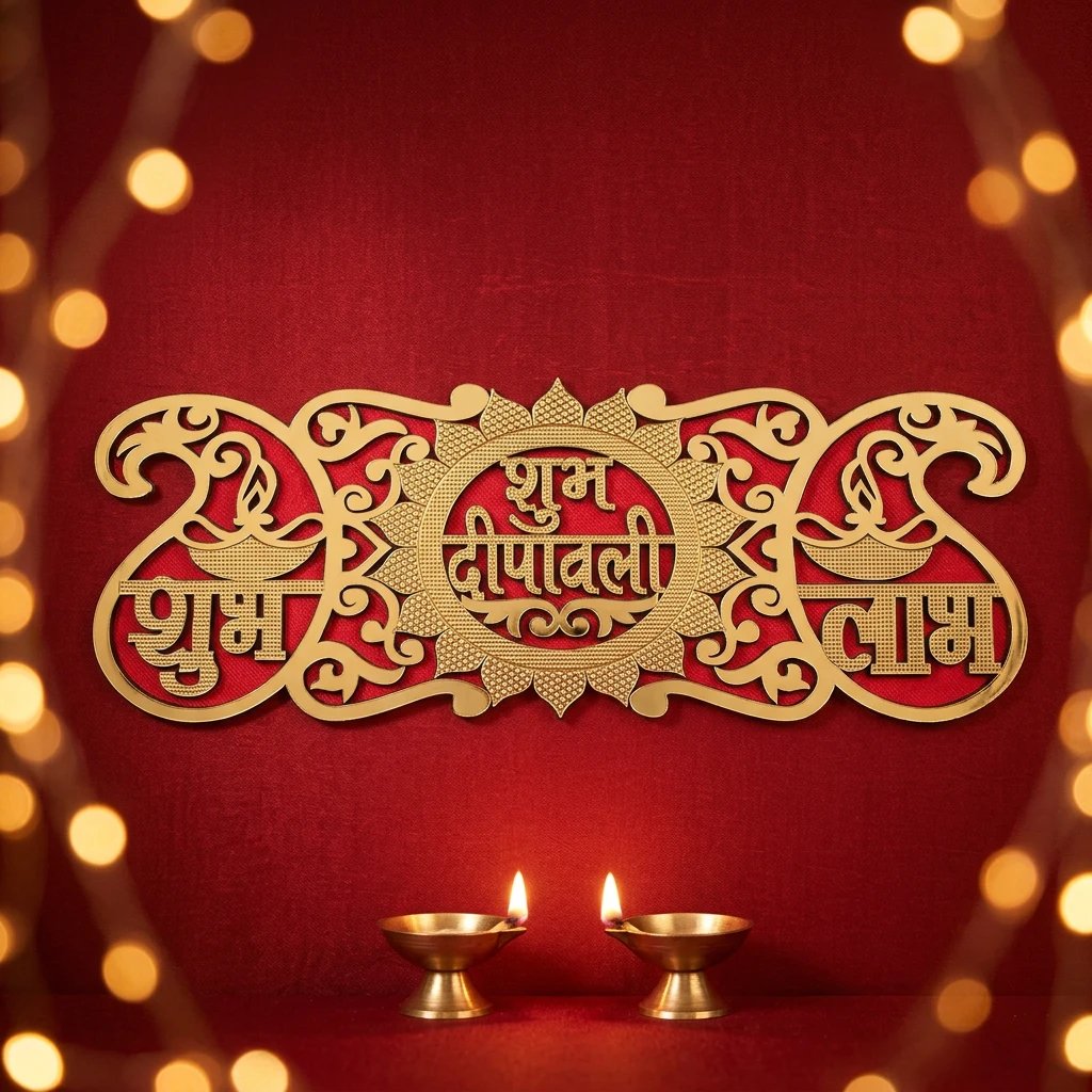 Shubh Labh Shubh labh wall hanging with Shubh Deepavali