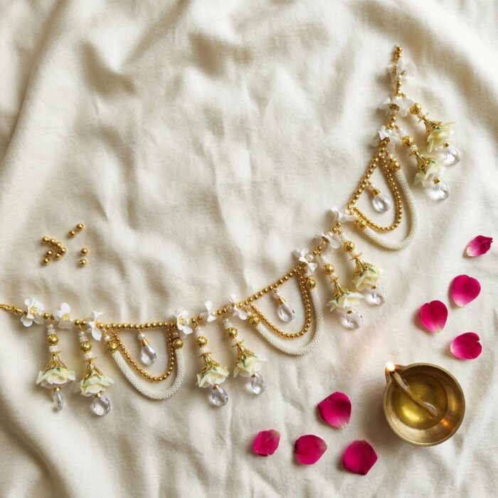 Premium Pearl Toran - Bandhanwar with crystals - Image 2