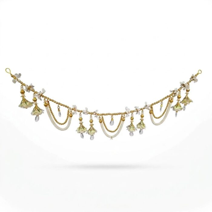 Premium Pearl Toran - Bandhanwar with crystals - Image 3